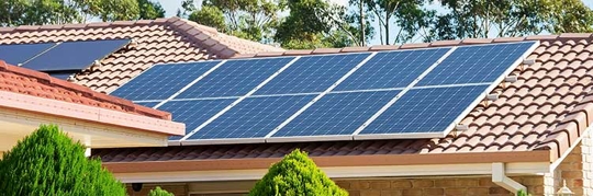 Solar Panels on a Residential Roof